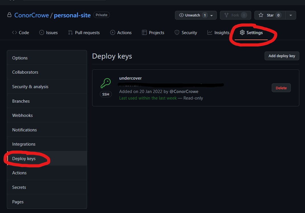 Setting Deploy Keys