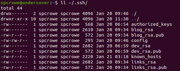 ssh config