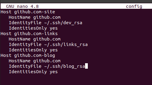 ssh config